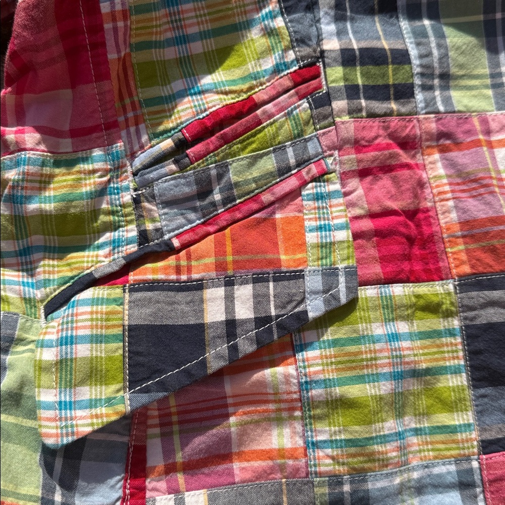 Patchwork Cottage Plaid Colorful Jacket Button Closure Women's 12 - 14 - Picture 10 of 16